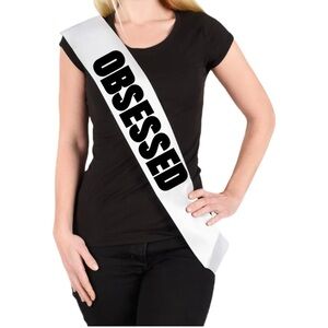 COPY - Custom Satin Obsessed Sash for Women. Customizable for Special Occasions
